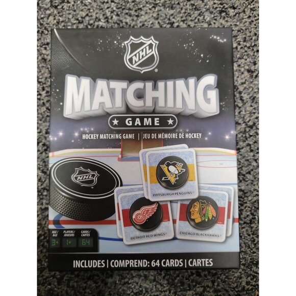 NHL Matching Game Hockey Memory Game With 64 Cards For Ages 3+ - Picture 1 of 3